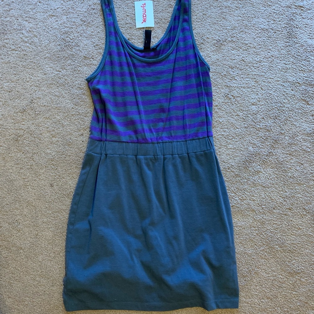 Black poppy mini dress